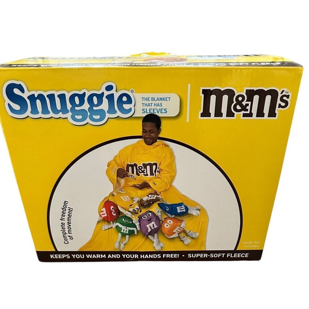 2024 MARS Candy "Snuggie x M&M's Characters" Super Soft Fleece 71"x 54" NIB